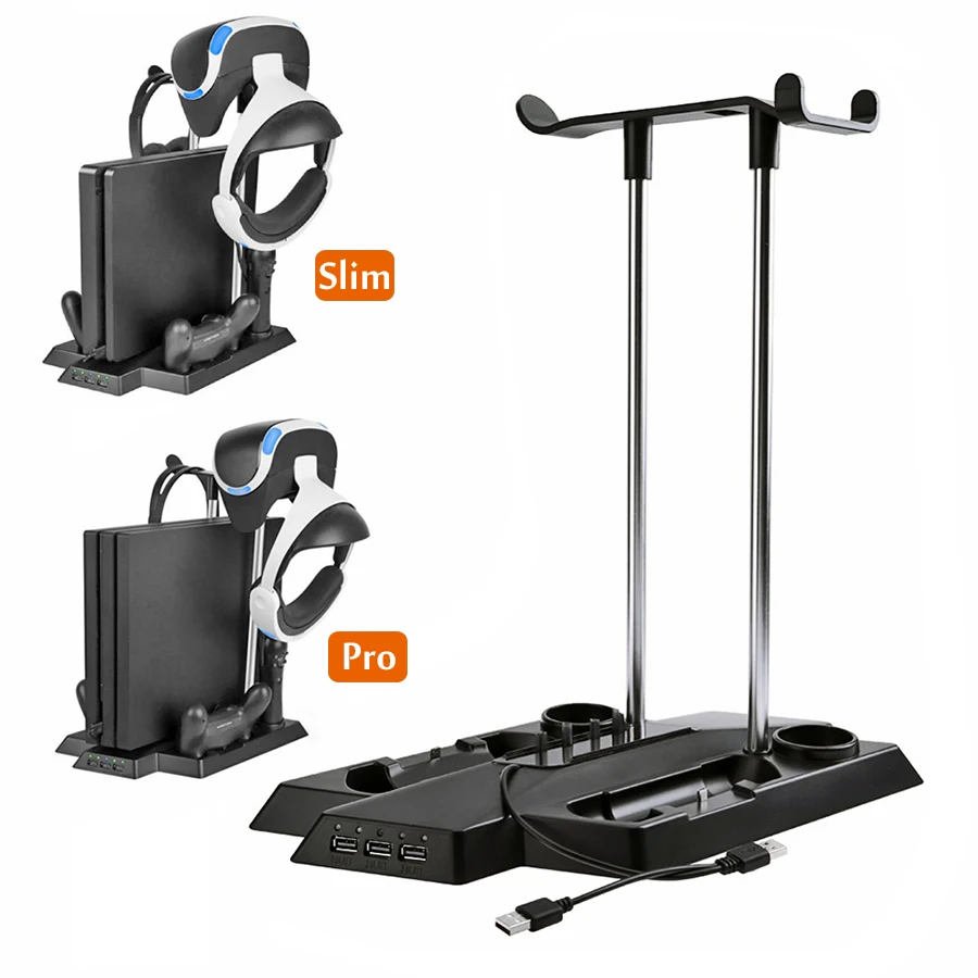 Тонкий вертикальный охлаждающий кронштейн для PS4 Pro подставка VR зарядная станция