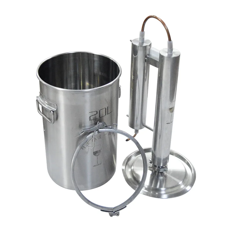 

20L Wine Maker Food Processor Moonshine Distiller Copper Distiller Cooling Coil Alcohol Wine Whisky Brandy Distiller Maker