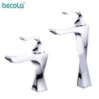 becola blackchromebrushed color brass bathroom tallshort basin faucet single handle cold and hot water mixer tap 2018a18