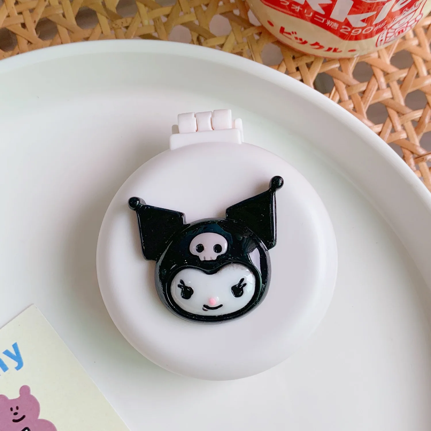 SW с массажной расческой портативное косметическое зеркало милое одностороннее