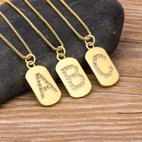 nidin new design luxury initial a z 26 letters necklace charm copper zircon pendant choker family name jewelry fine wedding gift