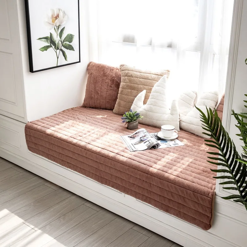 Белые современные ворсистые толстые плюшевые коврики из овчины подушка диван