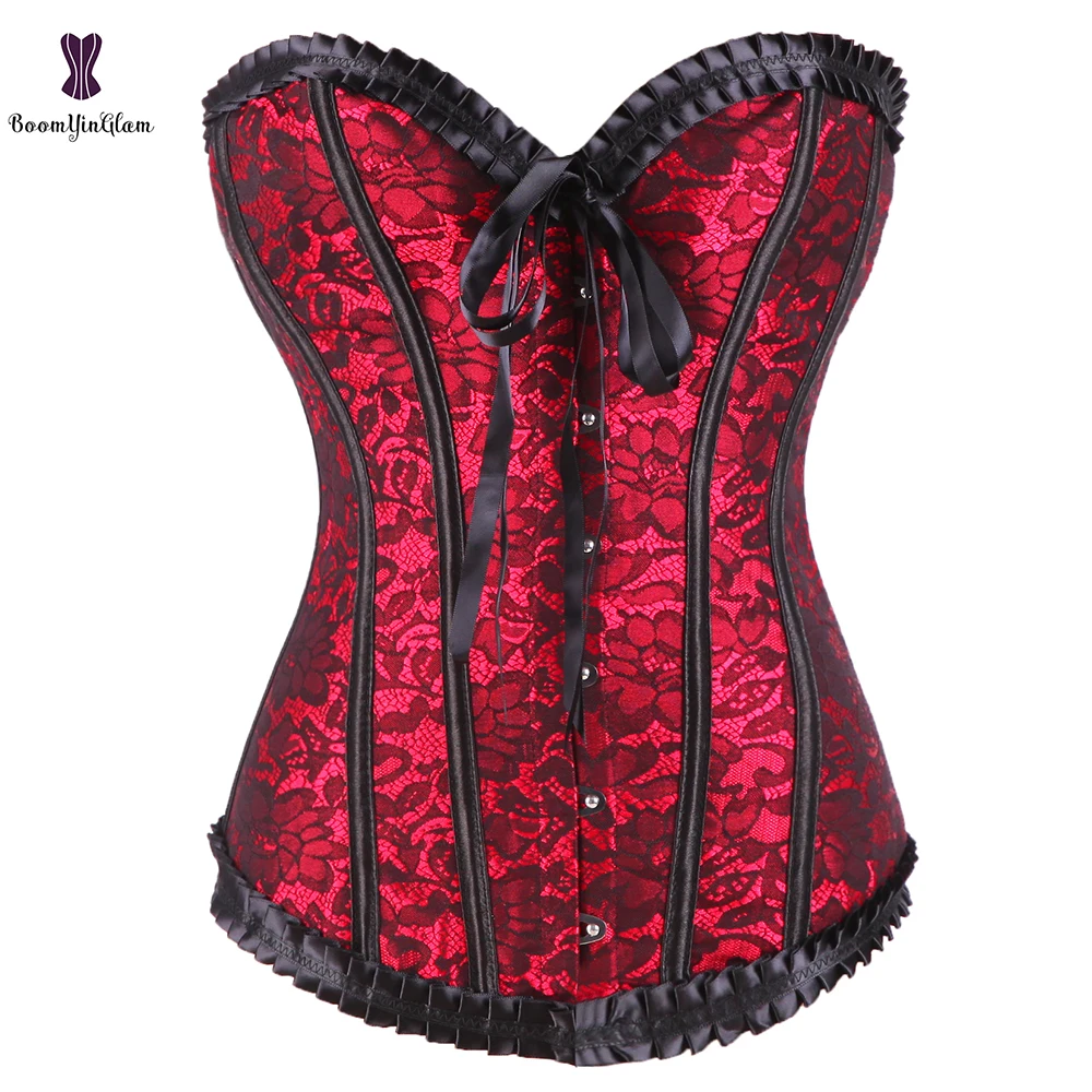 Корсет с оборками по оптовой цене Корсеты корсет эластичное бюстье косточками