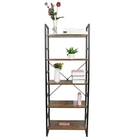 6030158cm 5tier storage holders bookshelf bookcase modern ladder shelf multipurpose storage rack industrial metal frame sturdy