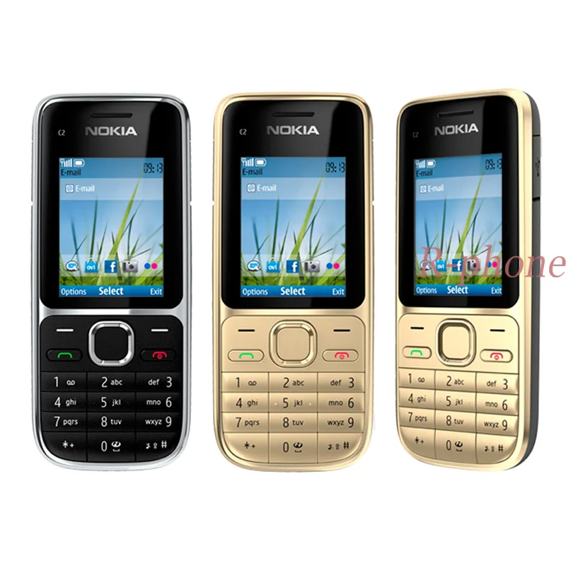 Оригинальный Восстановленный Мобильный телефон Nokia C2 01 Gold разблокированный