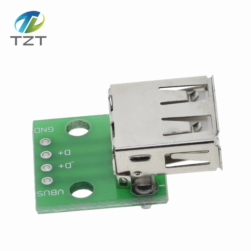TZT MINI MICRO USB Для DIP адаптера/USB разъем 2,54 мм 5pin Женский Разъем b Тип USB2.0 Женский PCB конвертер USB-01