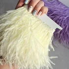 Оптовая продажа, 510 метров, цветные страусиные перья, 8-10 см, белая лента-шлейф для свадебной одежды, украшение для платья, швейные поделки