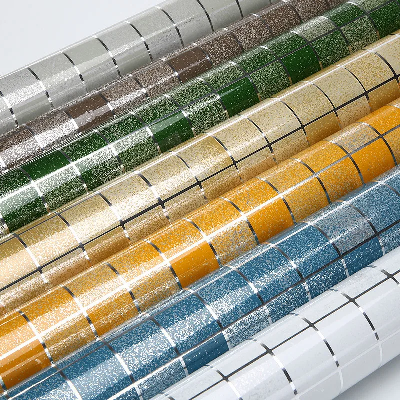 Новинка 45x200 см Мозаика 5 цветов алюминиевая фольга самоклеящиеся антимасляные