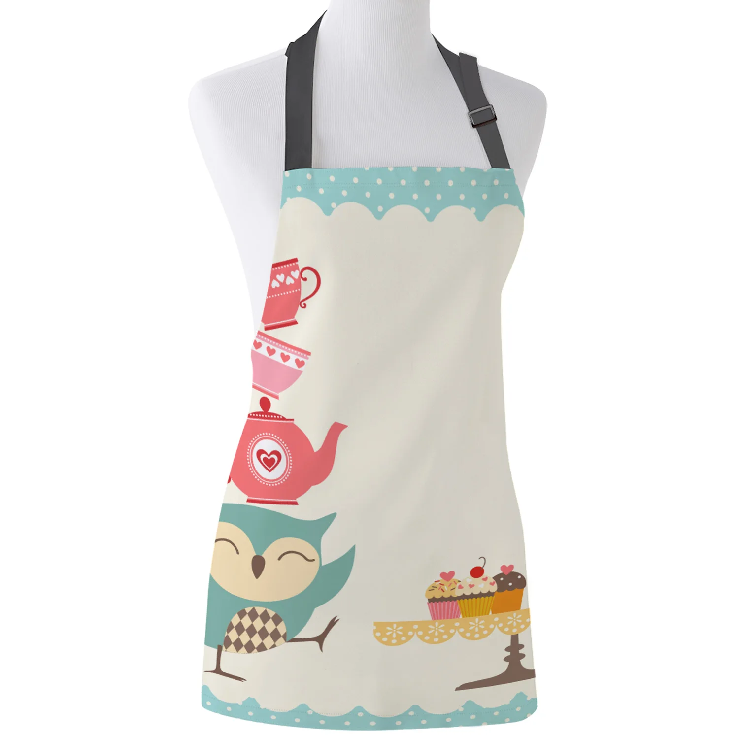Tophome Кухонные фартуки с животными вечерние милые рисунком совы птицы