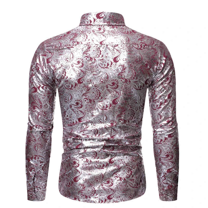 

New Men's Spring and Autumn Deep Bronzing Personality Long Sleeve Shirt Pure Color Fashion Lapel Long Sleeve Versatile Shirt