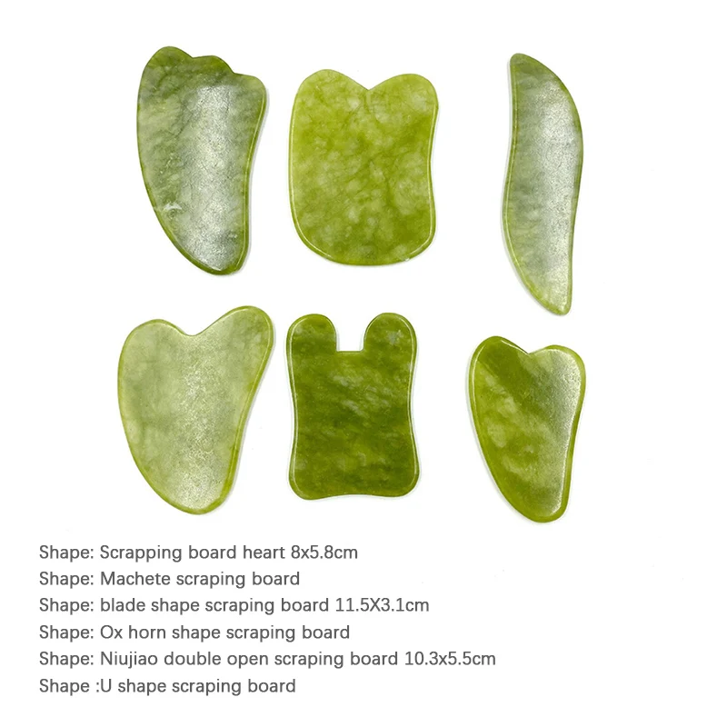

Jade Gouache Scraper Massage Skin Lifting Wrinkle Remover Face Neck Massage Gua Sha Spa Beauty Face Care Natural Massager