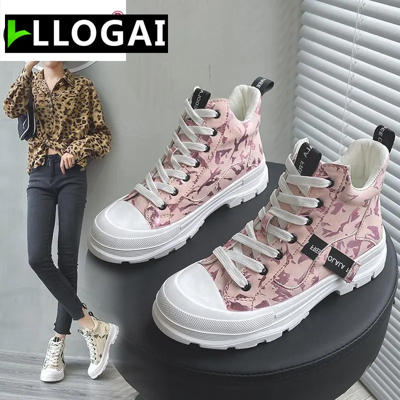 

Martin Boots Autumn Women Shoes Sports Sneakers High Top Shoes Female Vulcanized Women's Casual Breathable Walking Shoes Ladies