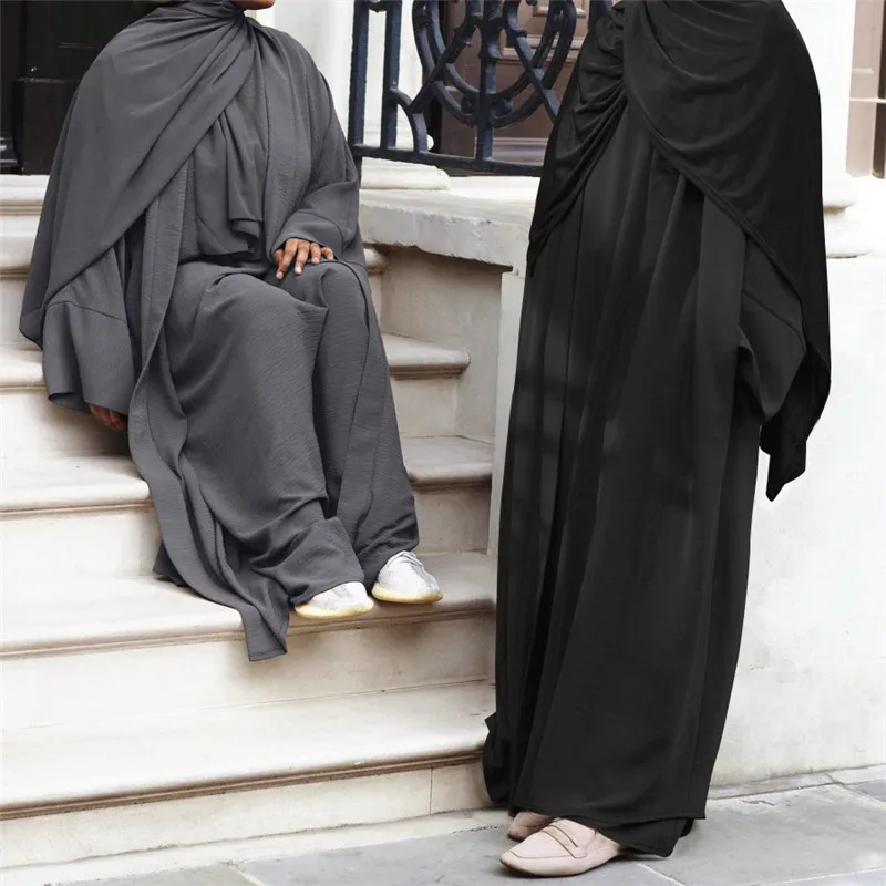 Африканские Abayas для женщин турецкие платья 2 шт./3 шт. комплекты мусульман Hijab Dress