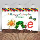 Голодная гусеница поворачивается один день рождения фон для фотосъемки мультяшная гусеница первый день рождения фон бабочка