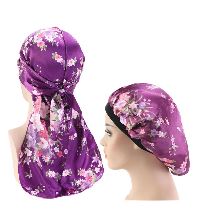 2 шт./компл. Durag и шляпа модная мужская Бандана Женская Удобная Кепка Chemo