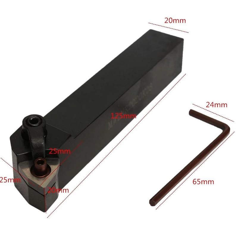 Set of 20mm Lathe Turning Tool Holder MWLNR2020K08 + 10 WNMG0804 Carbide Inserts | Инструменты