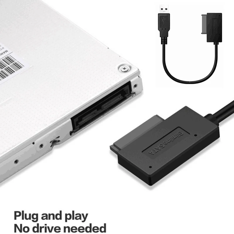 

USB 2,0 к Sata 7p + 6p 13-контактный адаптер конвертер кабель для ноутбука DVD/CD ROM Slim Line Drive