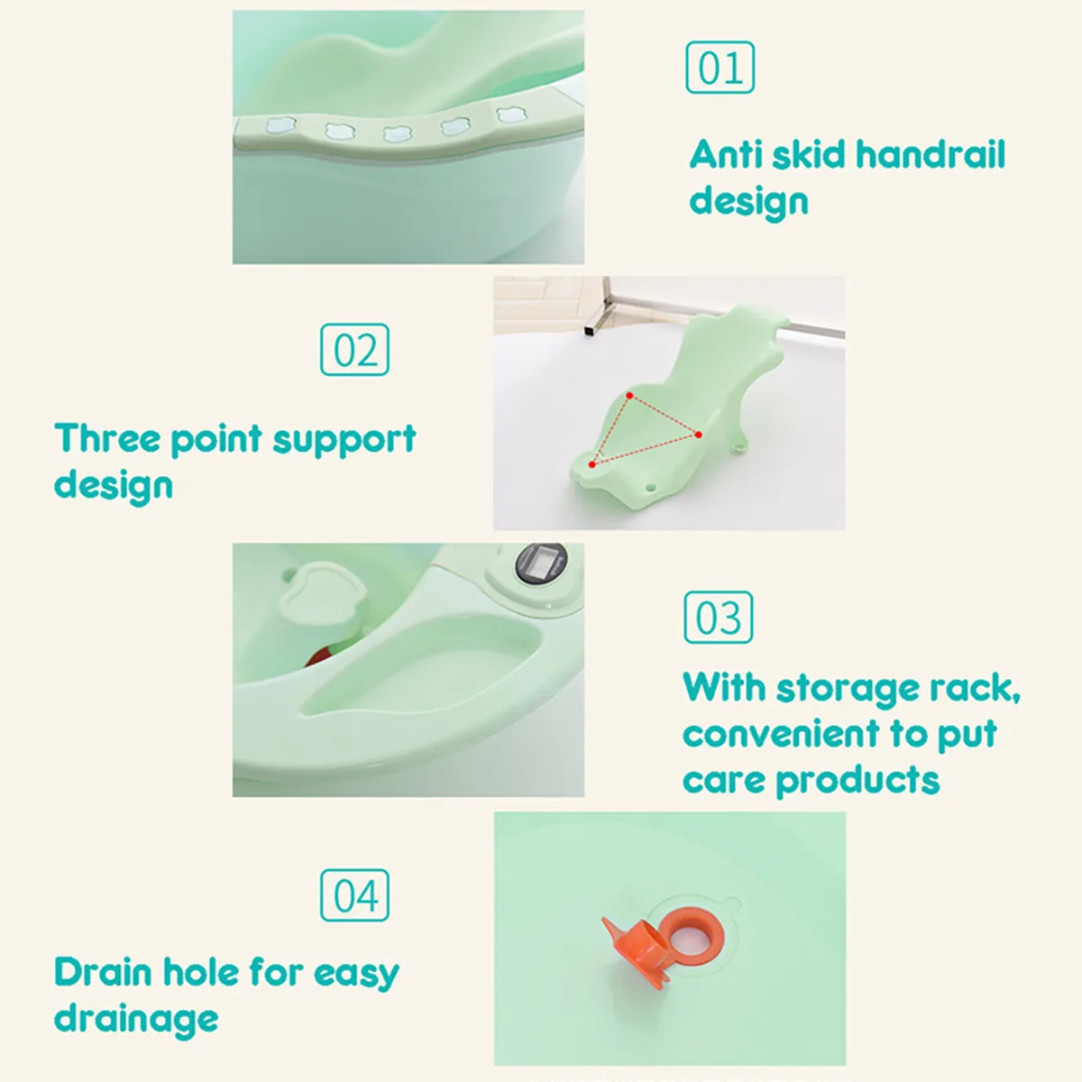 

Folding Bathtub Children Lying Electronic Temperature Universal Bath Barrel Oversize Baby Newborn Supplies Baby Bath Tub