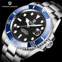 pagani design 2021 new luxury fashion business men automatic mechanical watches waterproof stainless steel sapphire glass clock