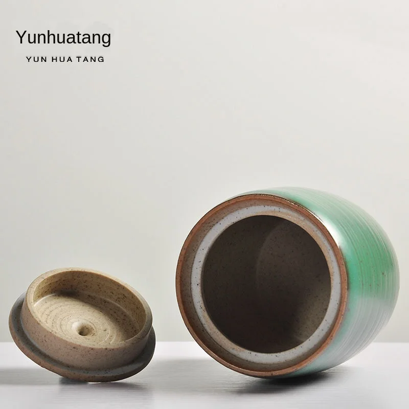 Керамическая чайная посуда кунг-фу винтажная керамическая банка ручной работы с