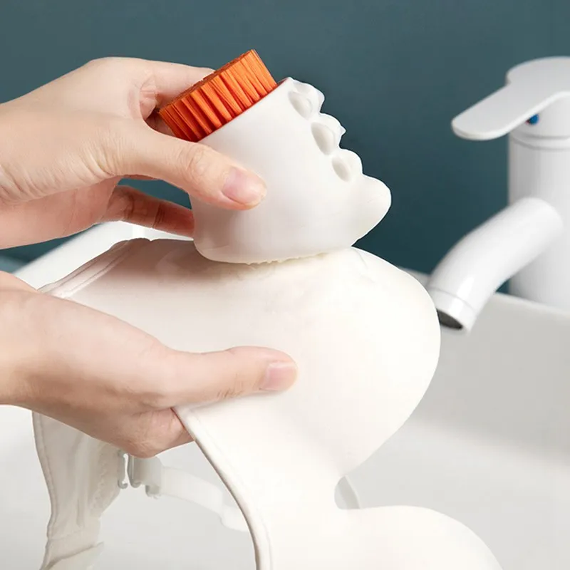 

Cartoon Laundry Brush Three-sided Brush Head Silicone Underwear Cleaning Brush Soft Dense Soft Bristle Shoe Brush Cleaning Brush