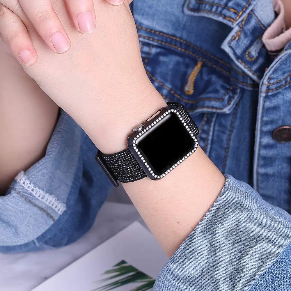Чехол для Apple Watch чехол 44 мм 40 IWatch серии 3 2 42 38 Внешняя защита 5 4 аксессуары|Часы