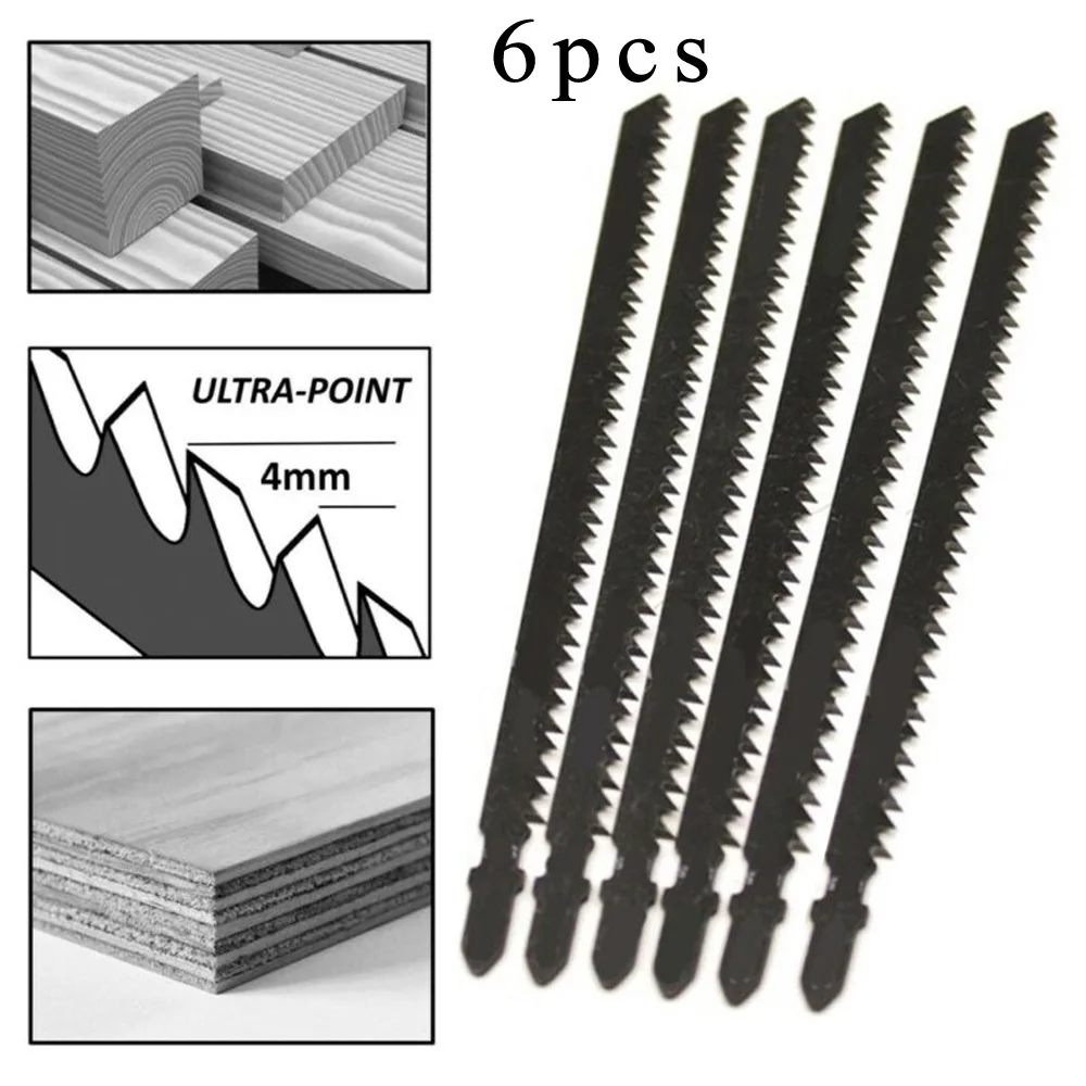 

Set Saw Blades Industrial Tools Equipment Black Steel 6Pcs Fast Cutting Plastic