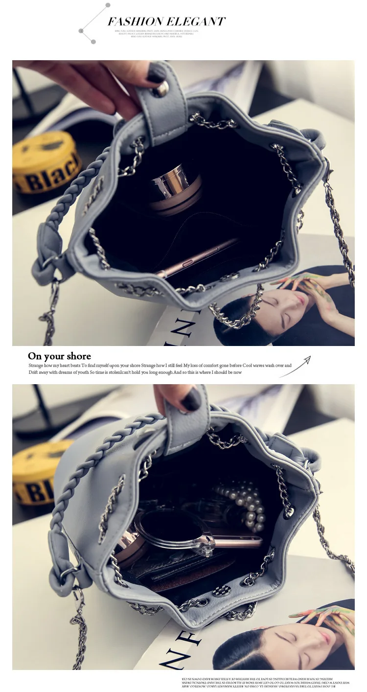 Новинка 2019 модная сумка с цепочкой для воды Корейская версия тканая женская