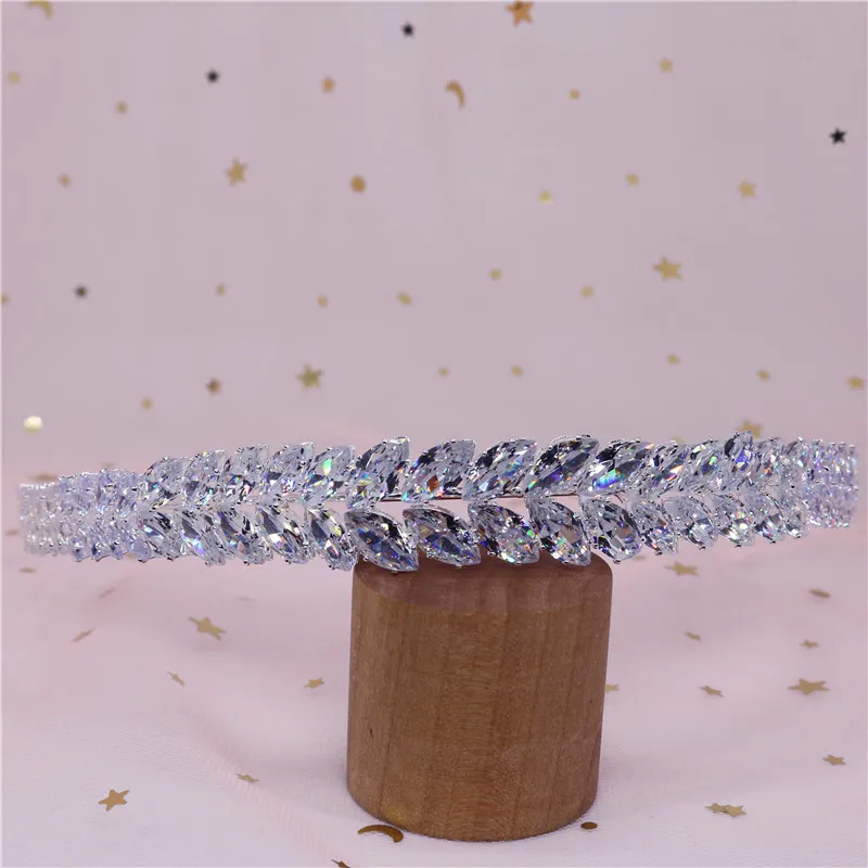 

New Luxury Baroque Rhinestone Bridal Crown Tiaras Zircon Crystal Diadem Tiaras Bride Headbands Wedding Hair Accessories Gift