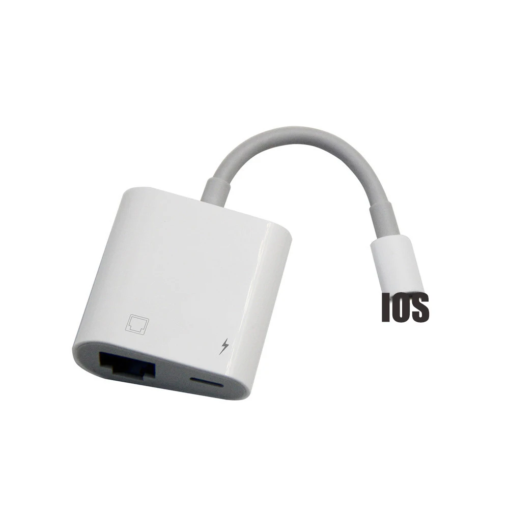 High-speed iOS device conversion cable USB3.0 RJ45 Ethernet converter used for all iPhone/iPad with PD fast charging IOS 15 | Мобильные