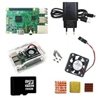 Raspberry Pi 3 model b наборы + акриловый чехолABS чехол + источник питания ЕССША с USB кабелем и 16sd-картой теплоотвод