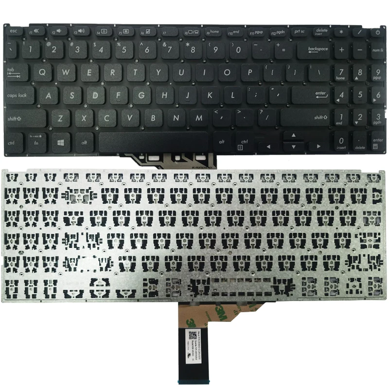 

US laptop Keyboard for ASUS vivobook X512 X512FA X512DA X512UA X512UB black keyboard 0KNX0 -1120US00