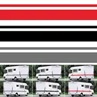 Стильные виниловые полосы для автодома 5 шт., графические наклейки, наклейки, наклейки для кемпера, фургона, автомобиля, полосы, SUV, бампер, наклейка, 2 шт., кузов автомобиля, Прямая поставка