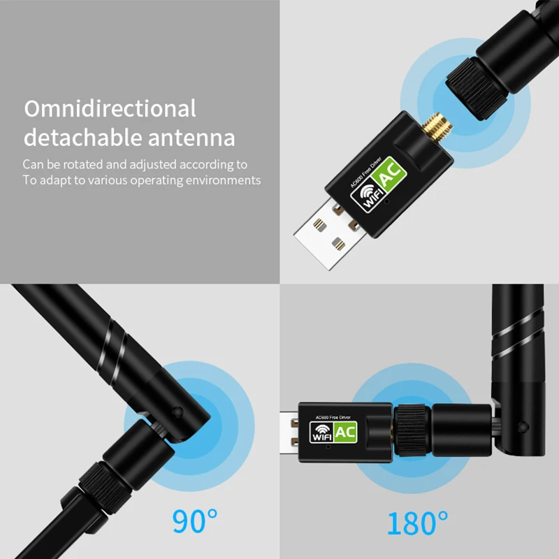 Чипсет Realtek 8811au AC600M 2 4 ГГц + 5 8 ггц Wifi адаптер USB2.0Wifi приемник сетевая карта с 5DBi
