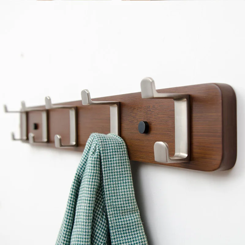 

Creative Double Hooks Wall Coat Rack Bamboo Bedroom Clothes Hanger Simple Wall Coat Hanger Key Holder Wall