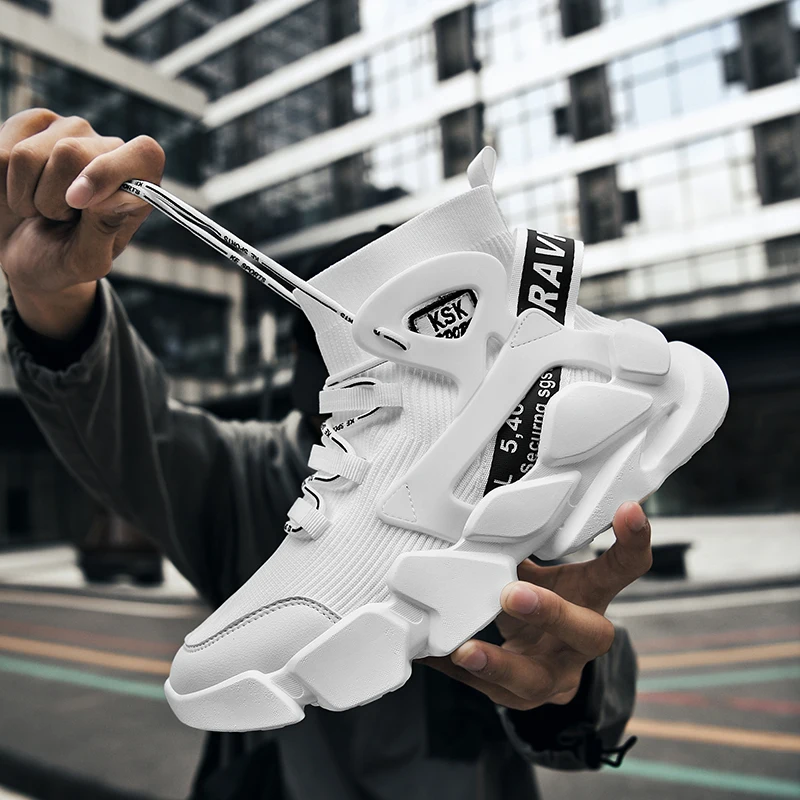 

Brand Men Casual Shoes Outdoor Men Sneakers Sports Sock Chaussure Homme Shoes Trend Shoes zapatillas High top Footwears 39-46