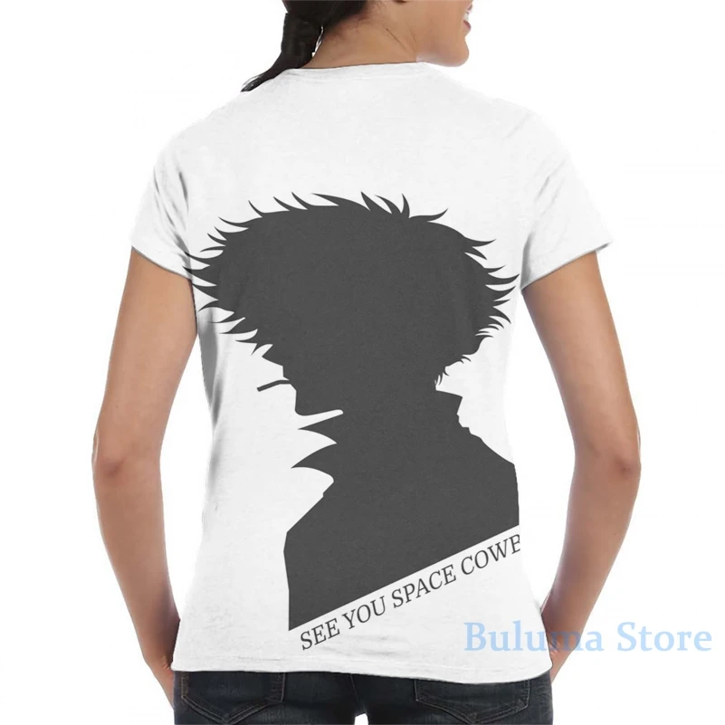 Ковбой Бибоп Спайк мужская футболка женская с принтом модная для девушек топы