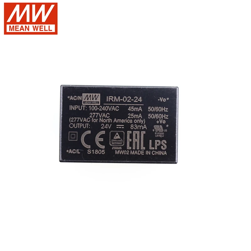MEAN WELL IRM-02 Series DC5V 9V 12V 24V 2W одиночный выход инкапсулированный Тип монтажа печатной