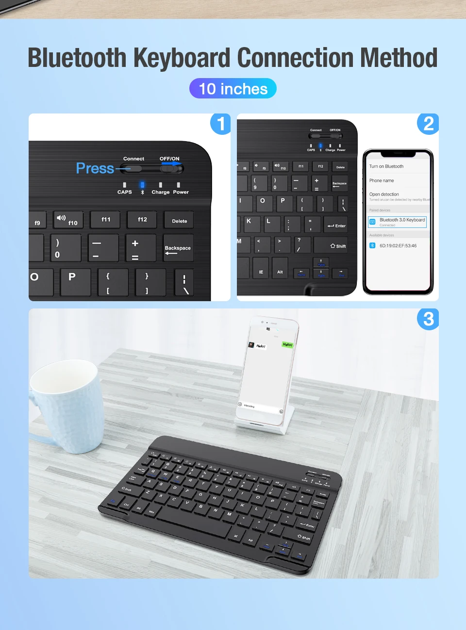 Coolreall Беспроводная клавиатура для IOS Ipad Android планшетный ПК Windows Bluetooth клавиатура Ipad Bluetooth клавиатура для iPhone samsung