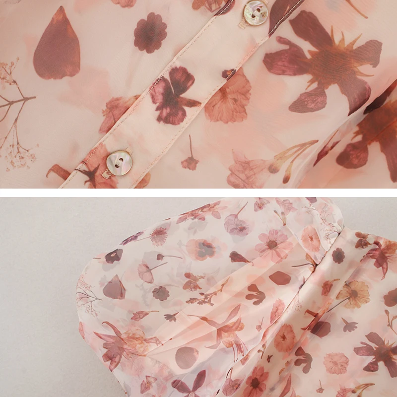 

Streetwear Women Puff sleeve A-line dress Vintage sweet Female Print mini dresses Party turn down collar Vestidos INKEO 9D223