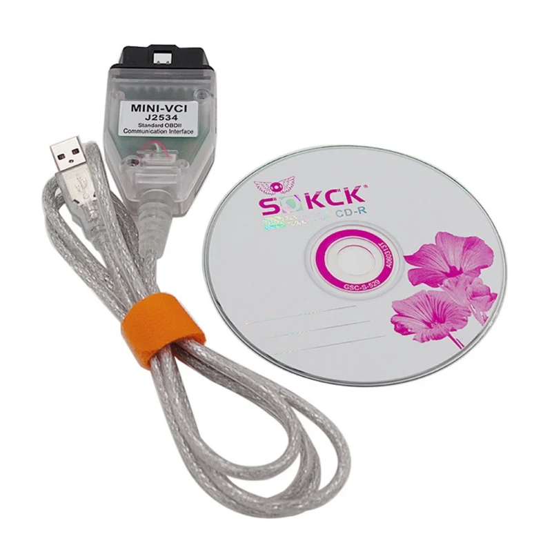 Мини VCI интерфейс для TOYOTA TIS Techstream V13.00.022 MINI-VCI FT232RL чип J2534 OBD2 автомобильный