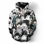 Толстовка с 3D рисунком для косплея OCHACO URARAKA Midoriya Izuku Bakugou Katsuki Todoroki Shouto, тонкие толстовки, Свитшот