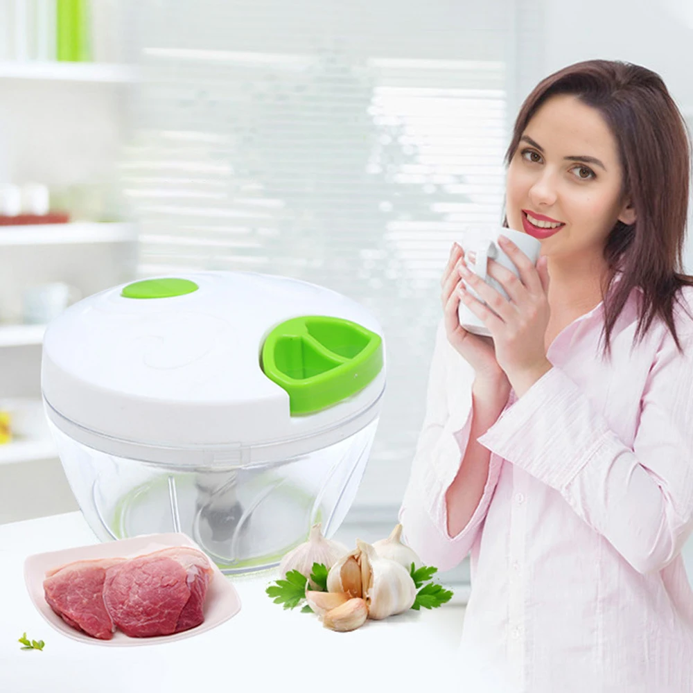 Ручной измельчитель Ручная Веревка Кухонный комбайн овощерезка Салатница