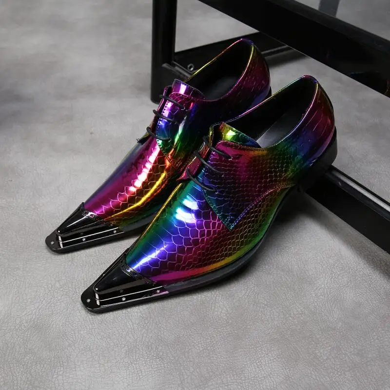 

Party Men Oxford Shoes Real Leather Wedding Formal Shoes Lace Up Dress Shoes genuine leather club party Male Brogues flats