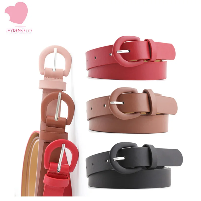 Новый Однотонный женский Матовый маленький ремень из ПУ элегантный и