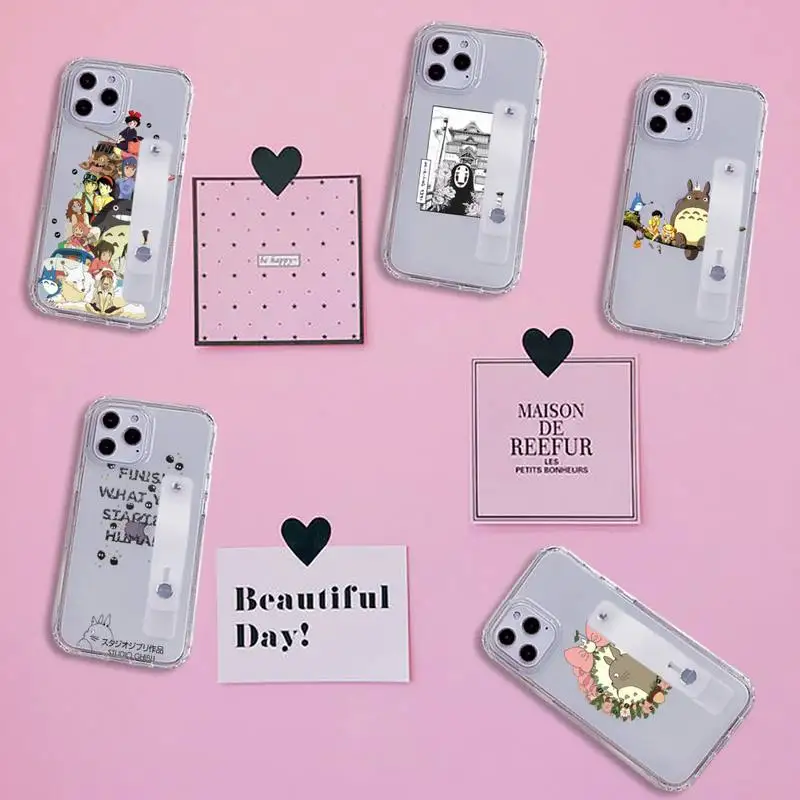 

Totoro Miyazaki Hayao Spirited Away anime Phone Case Transparent For iPhone 7 8 11 12 se 2020 mini pro X XS XR MAX Plus