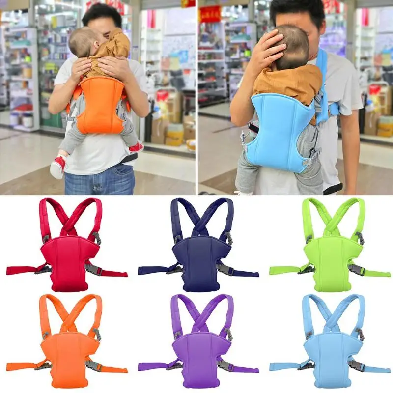 Portable Ergonomic Baby Carrier Backpack Sling Wrap Cotton Toddler Infant Newborn Supply Front Back Type Adjustable Safety Strap