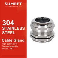 cable gland pg19 pg21 pg25 pg29 pg36 wire glanding 304 stainless steel ip68 waterproof connector grand head for 3 6 5mm 4 8 5 10
