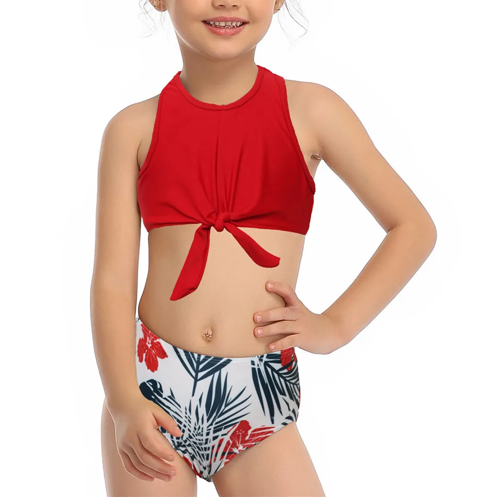 Toddler Kids Girls Print Monokini Push Up Bikini Sets Swimwear fitness biquini Summer swimsuit women купальник женский#D5 |