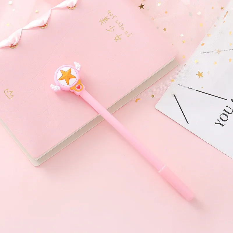 Sailor Moon Card Captor Cardcaptor Sakura magic wand Cartoon 0,5 мм карандаш гелевая ручка канцелярские принадлежности Рождественский подарок для девочки безделушка - Цвет: B